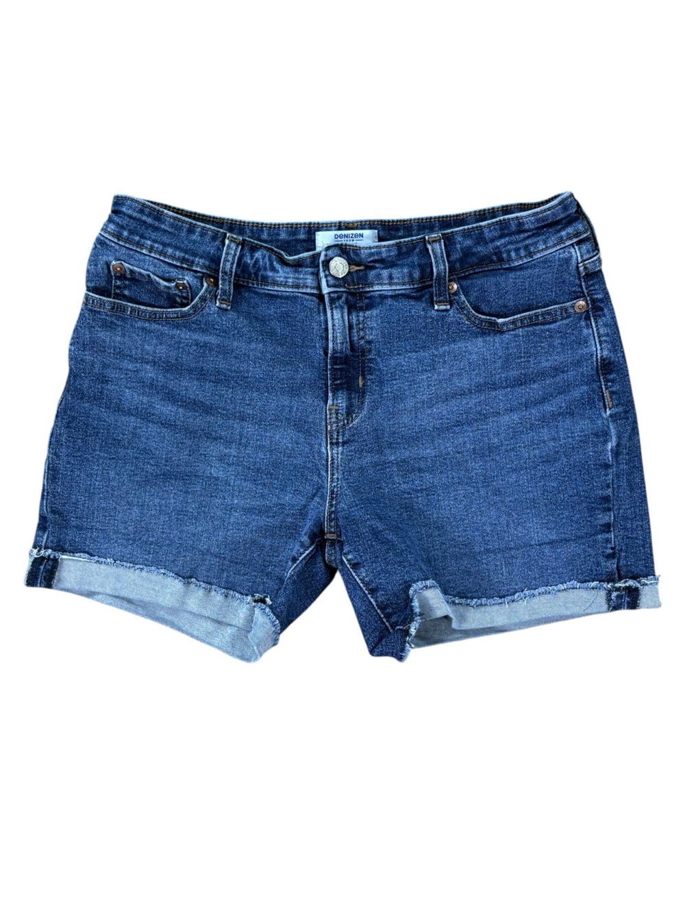 Woman’s DENIZEN From Levi’s denim jean mid rise shorts size 10